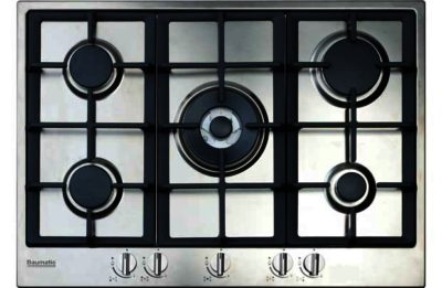 Baumatic BHG900.5SS Gas Hob - Stainless Steel.